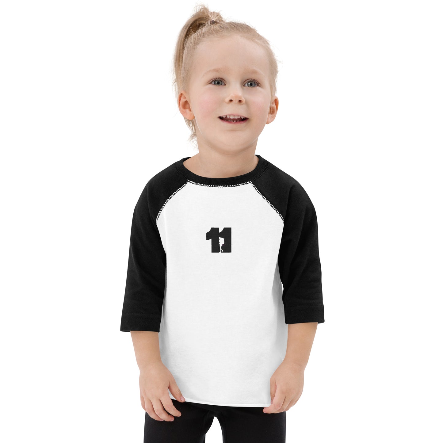 Man Thru 11 Logo Toddler Baseball Shirt