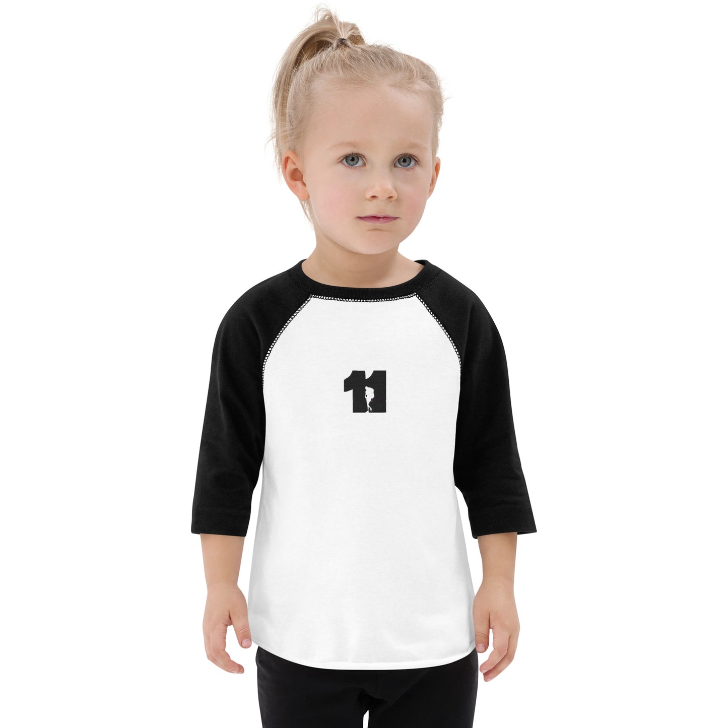 Man Thru 11 Logo Toddler Baseball Shirt