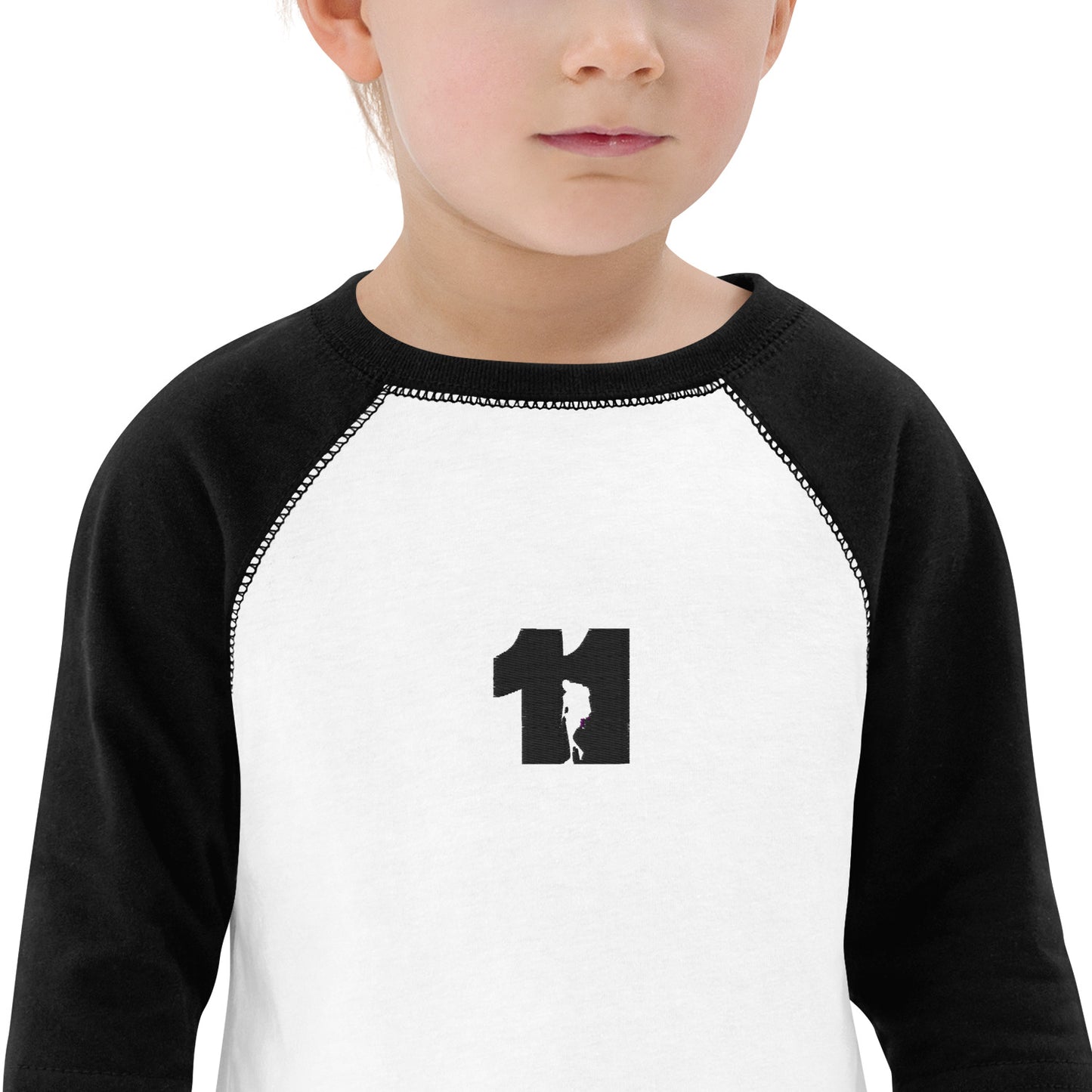 Man Thru 11 Logo Toddler Baseball Shirt