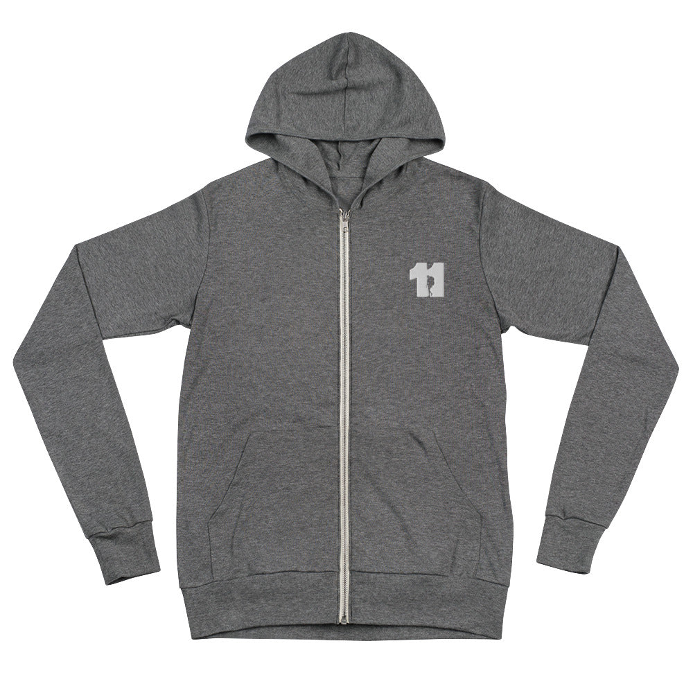 Man Thru 11 Unisex Zip Hoodie