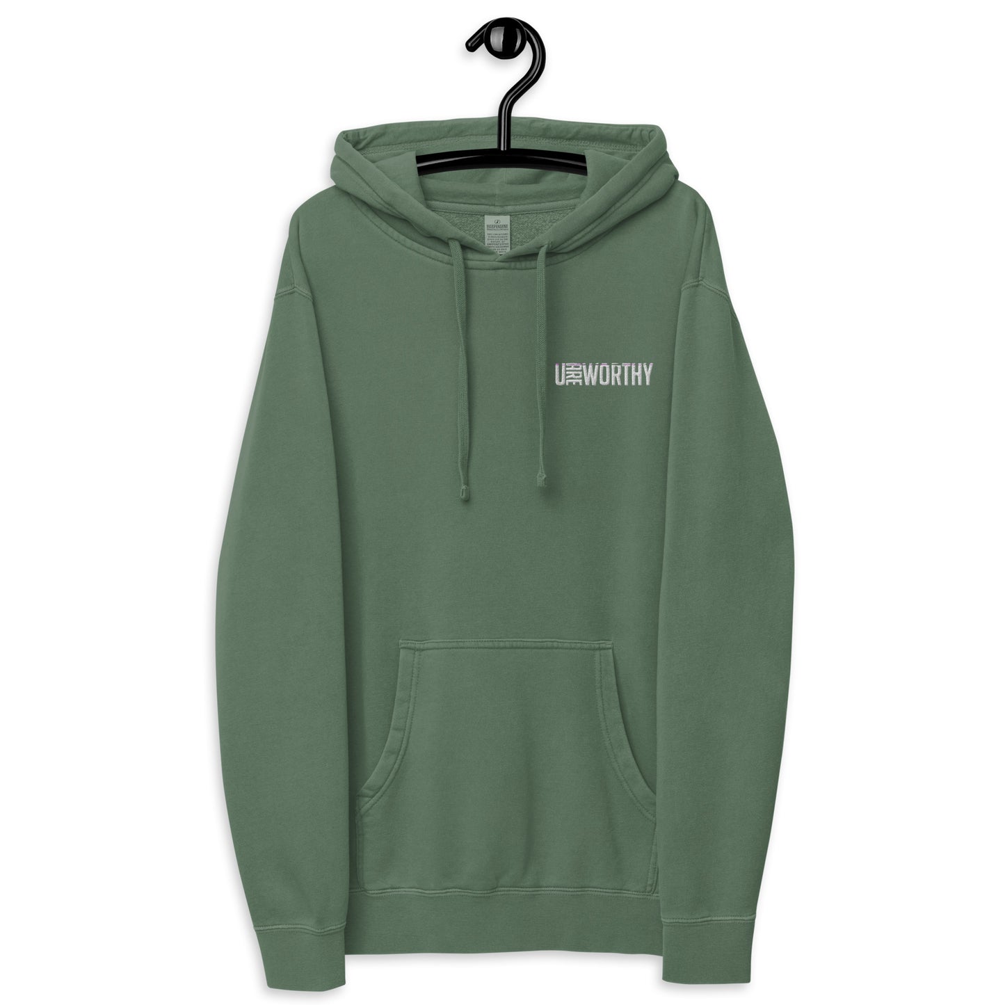 You Are Worthy Unisex Pigment Dyed Hoodie