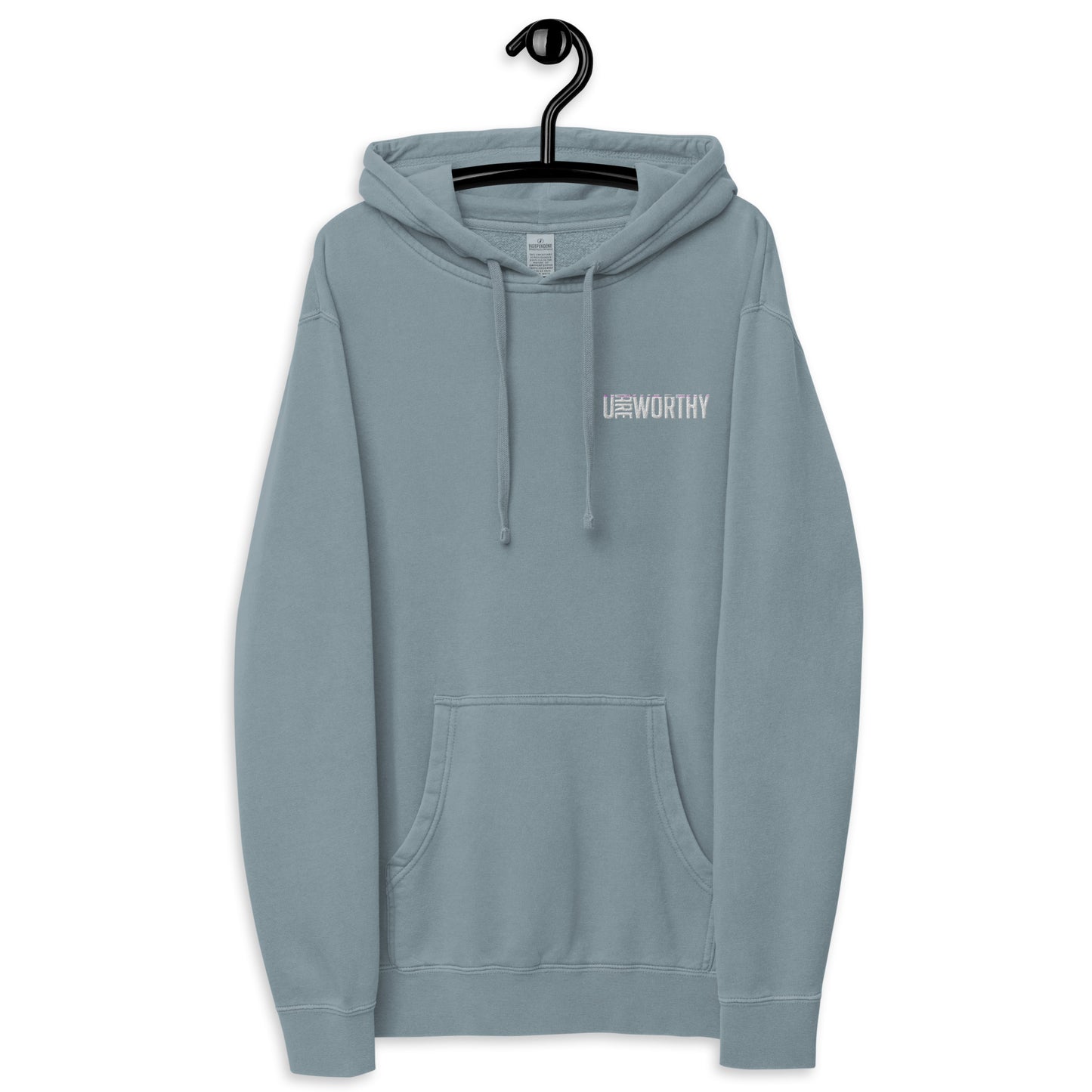 You Are Worthy Unisex Pigment Dyed Hoodie