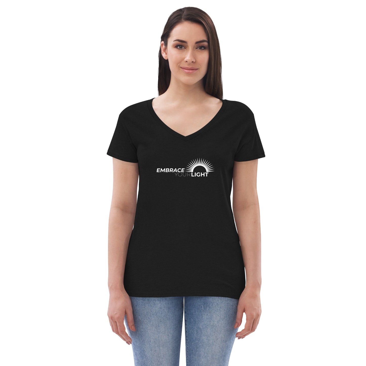 Embrace Your Light Women’s Recycled V-neck T-shirt