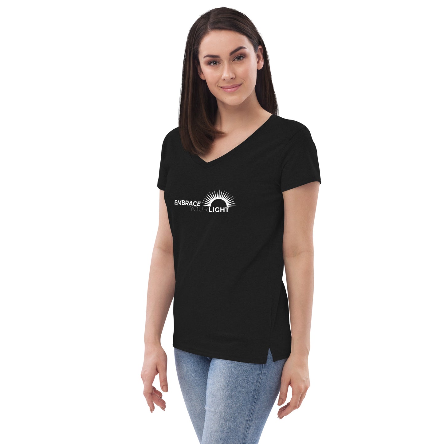 Embrace Your Light Women’s Recycled V-neck T-shirt