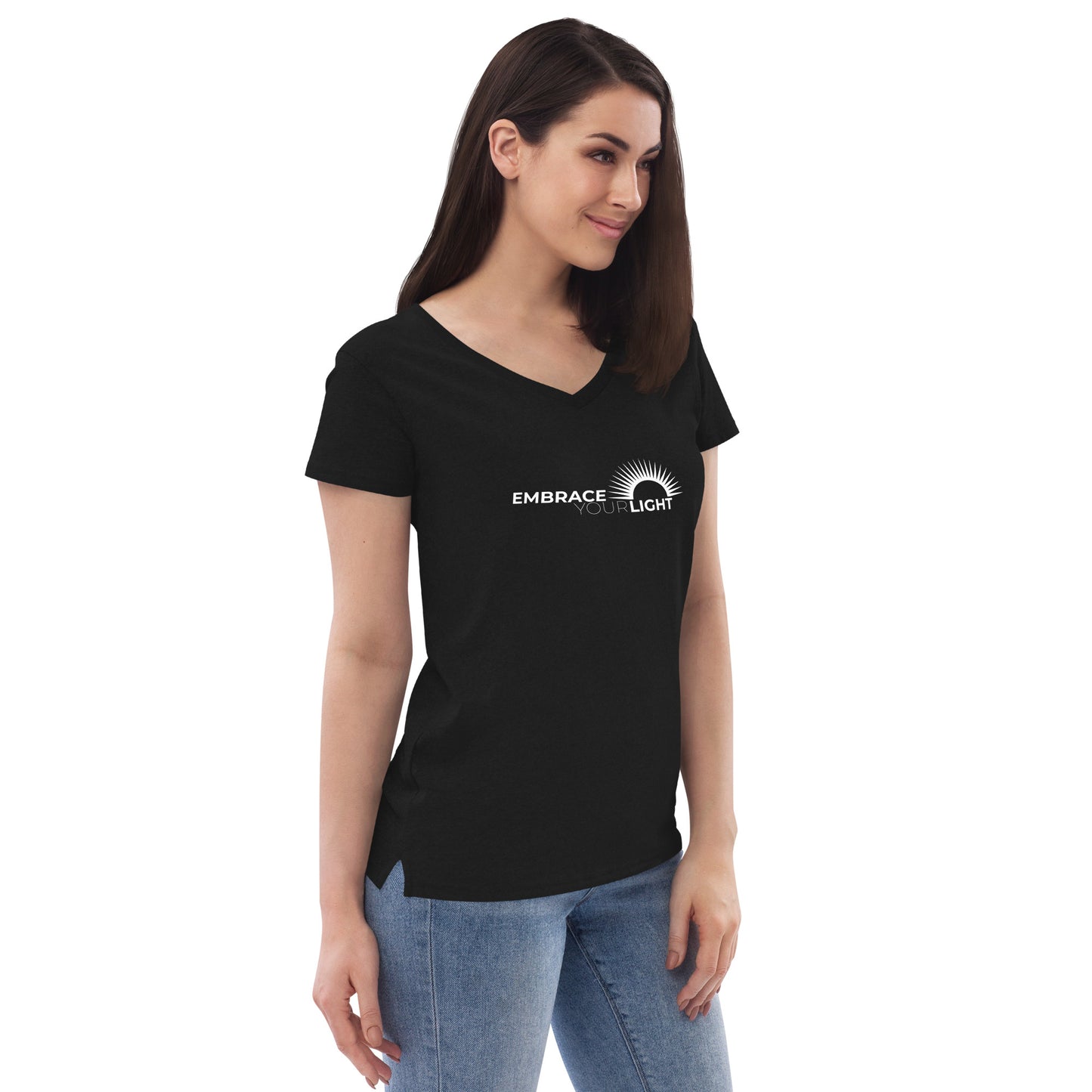 Embrace Your Light Women’s Recycled V-neck T-shirt