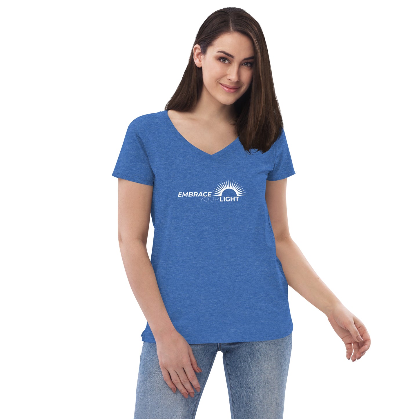 Embrace Your Light Women’s Recycled V-neck T-shirt