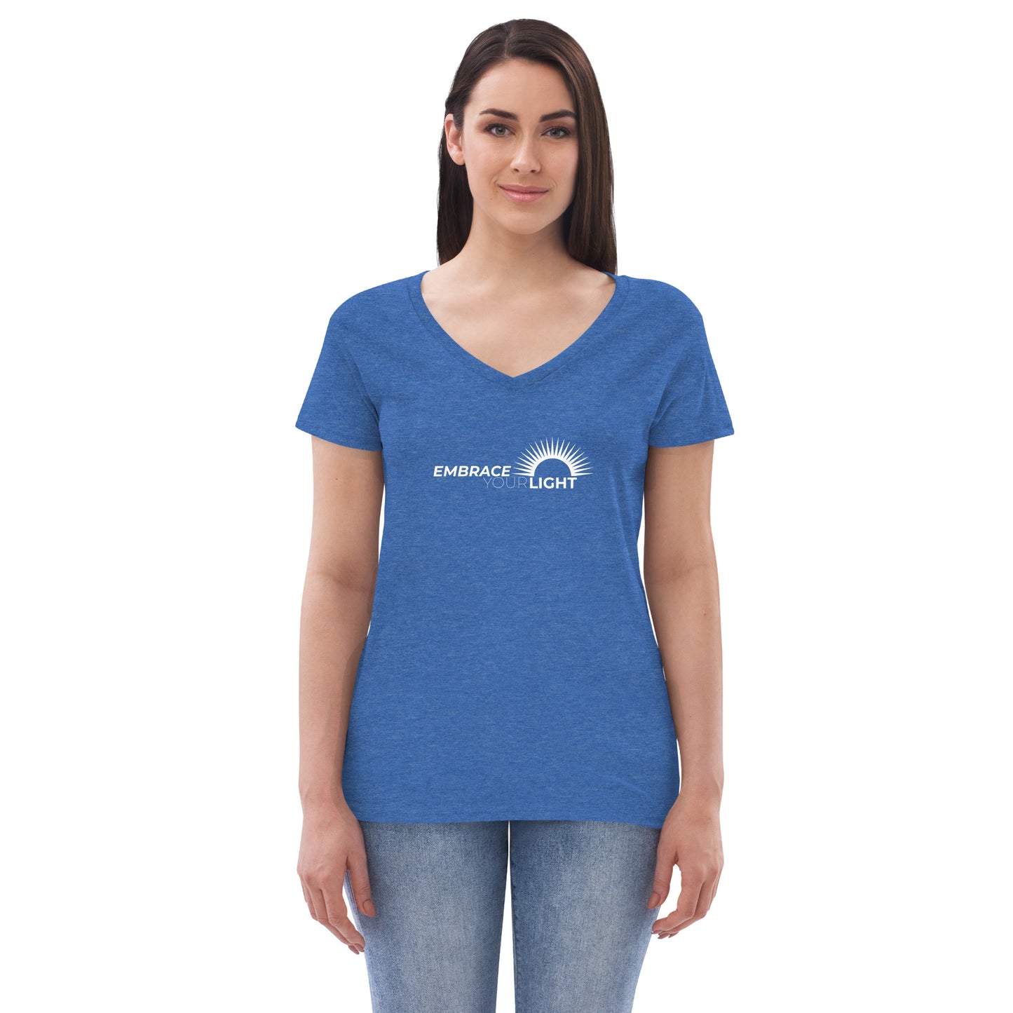 Embrace Your Light Women’s Recycled V-neck T-shirt