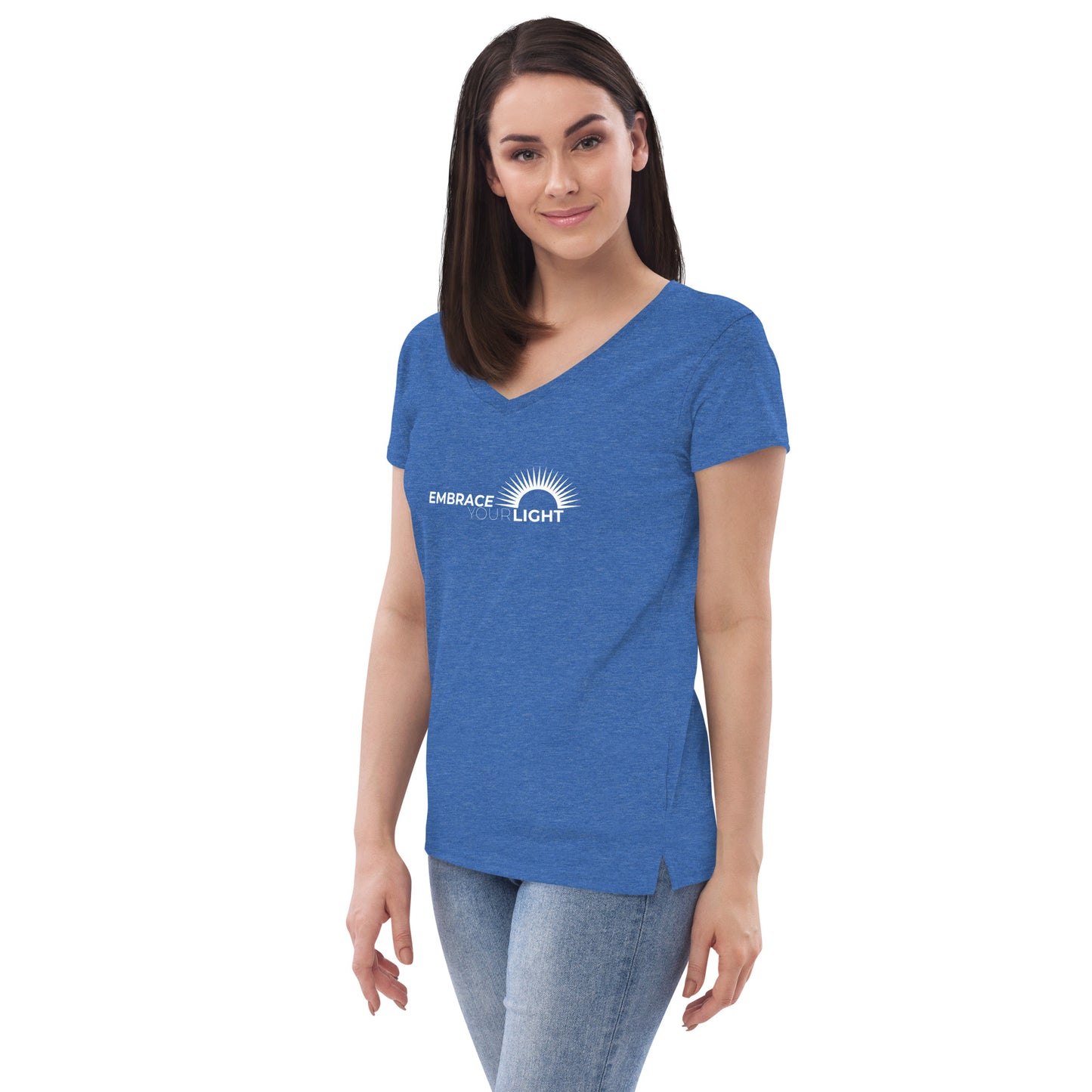 Embrace Your Light Women’s Recycled V-neck T-shirt