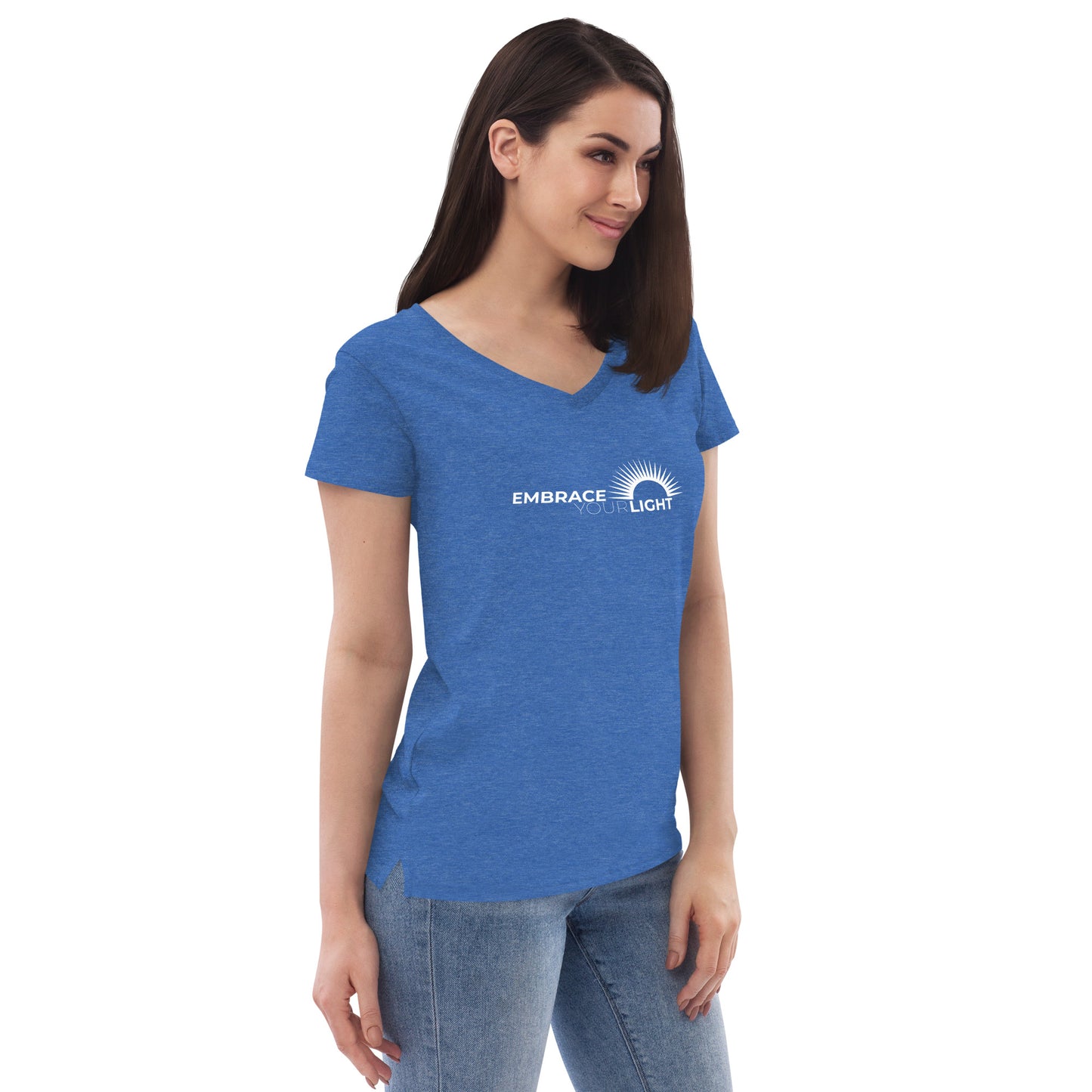 Embrace Your Light Women’s Recycled V-neck T-shirt