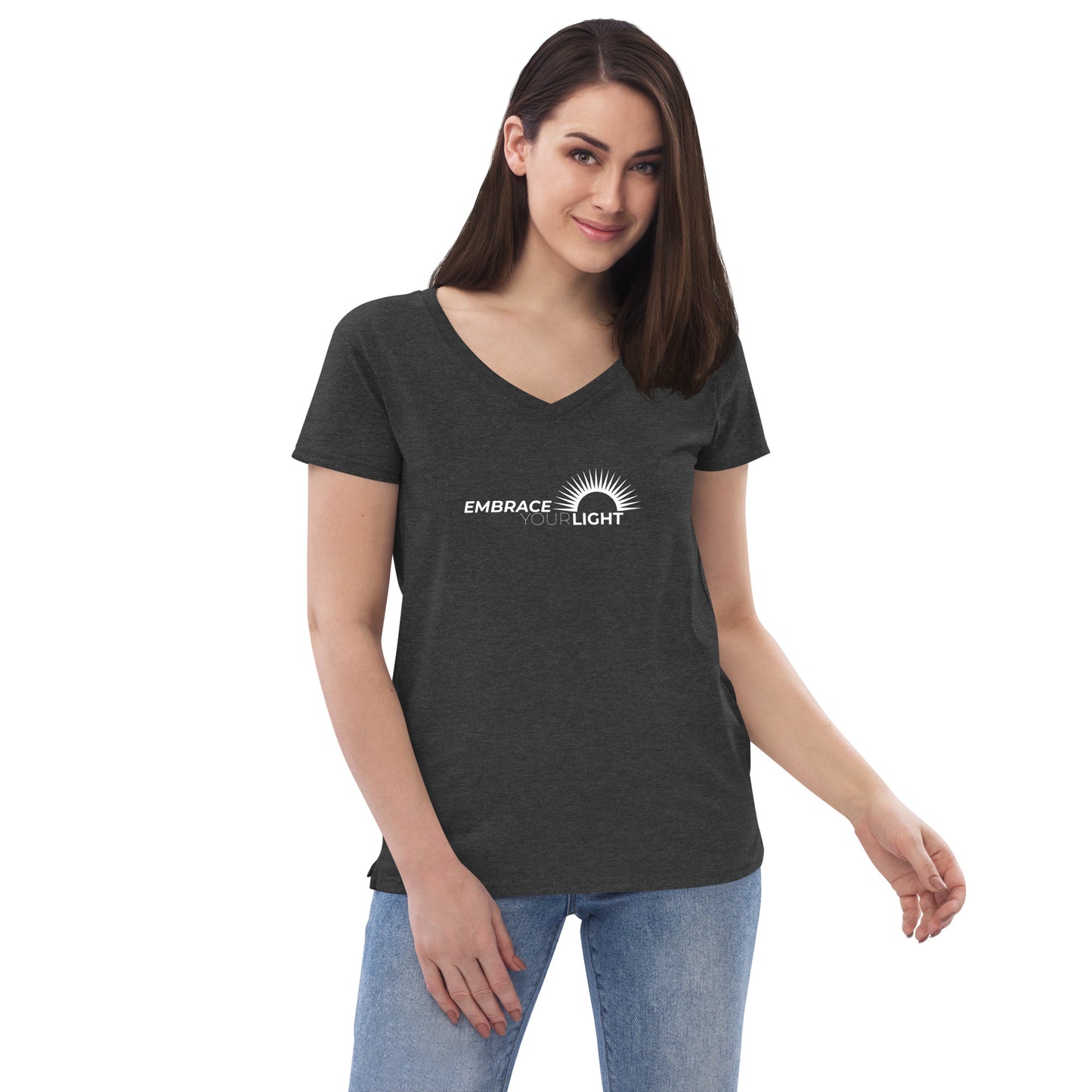 Embrace Your Light Women’s Recycled V-neck T-shirt