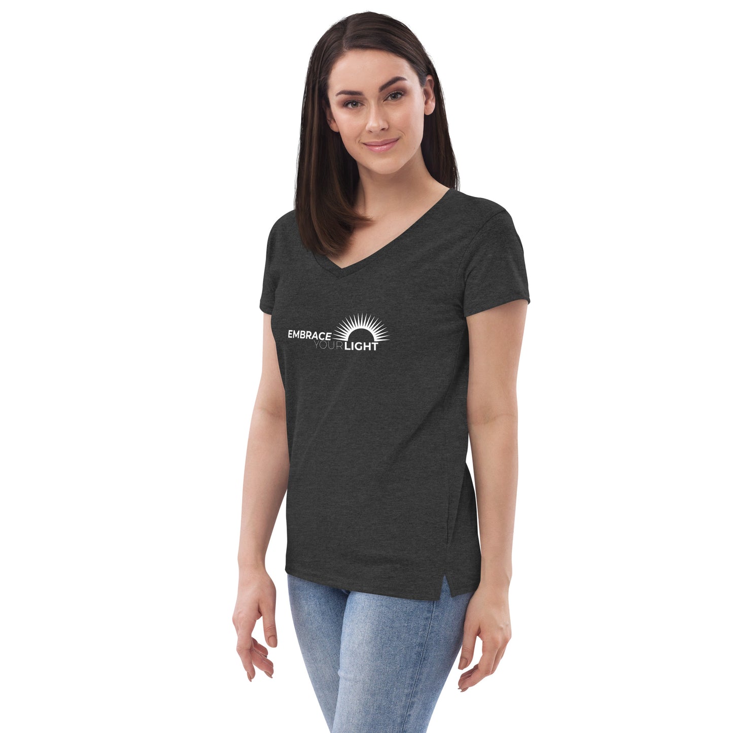 Embrace Your Light Women’s Recycled V-neck T-shirt