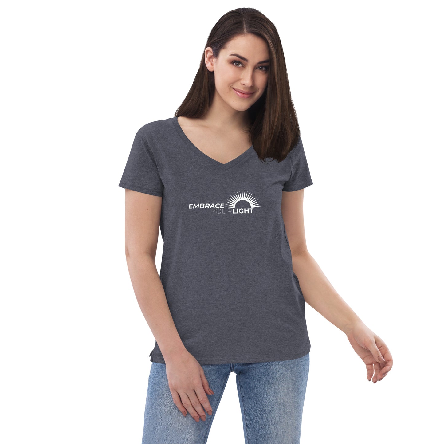 Embrace Your Light Women’s Recycled V-neck T-shirt