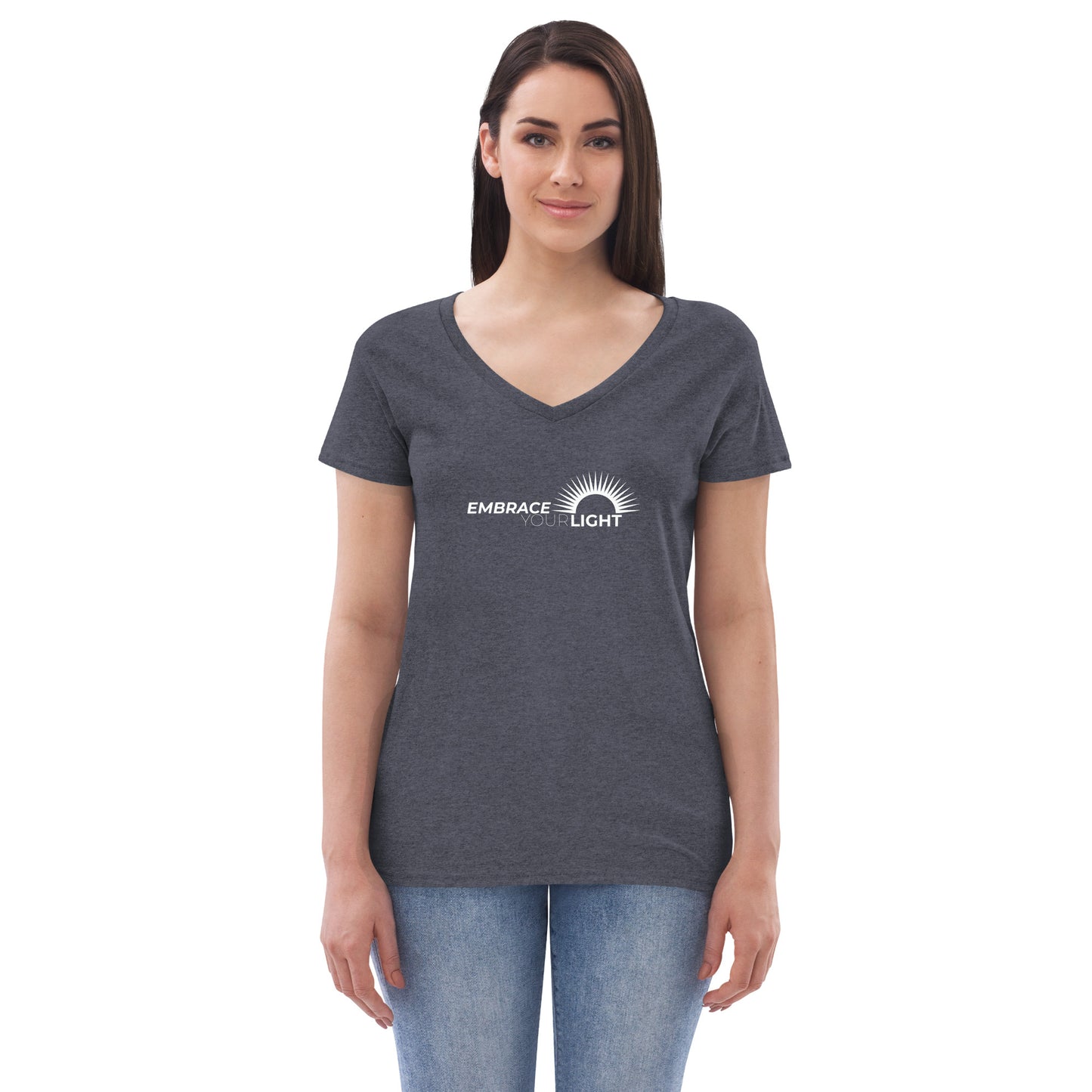 Embrace Your Light Women’s Recycled V-neck T-shirt