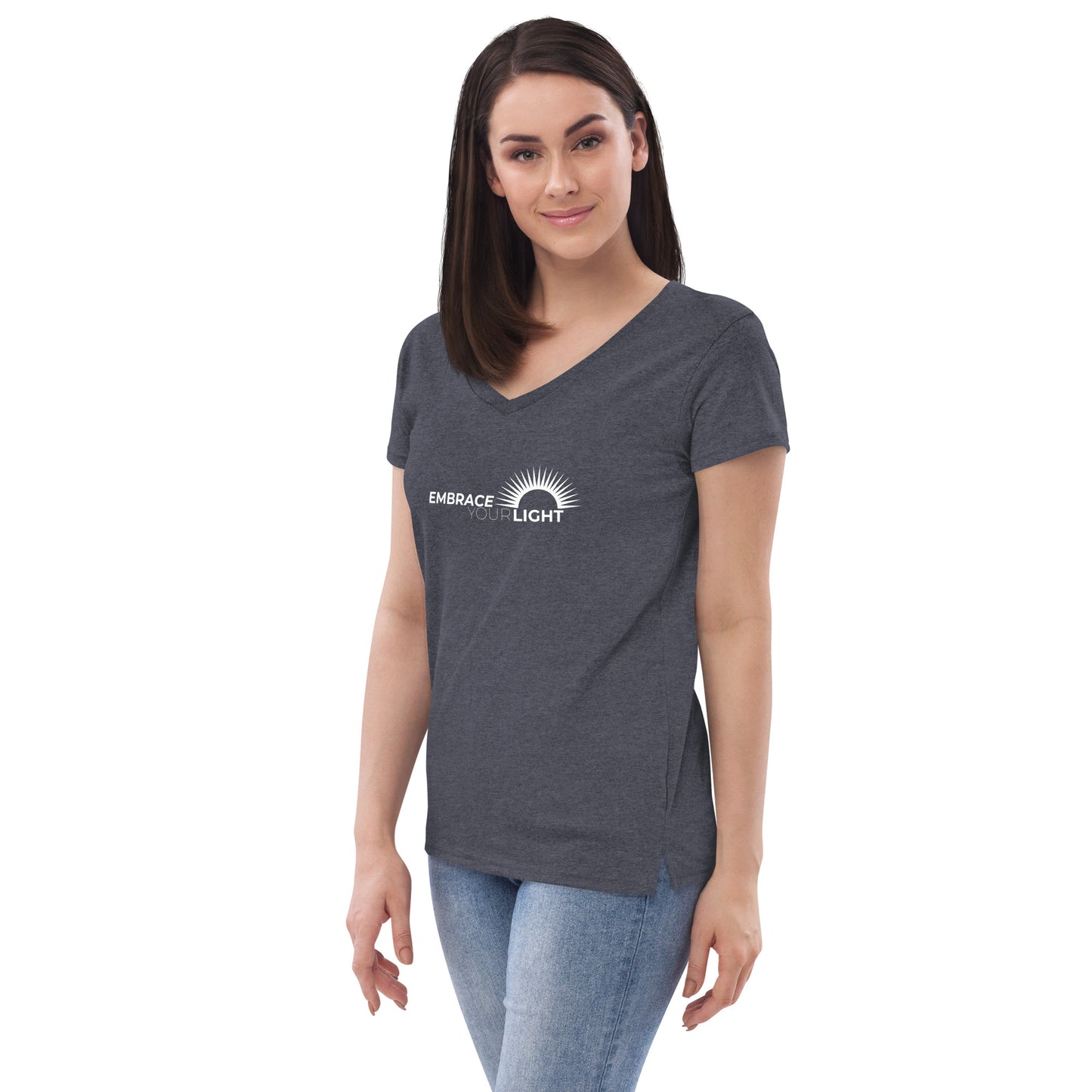 Embrace Your Light Women’s Recycled V-neck T-shirt