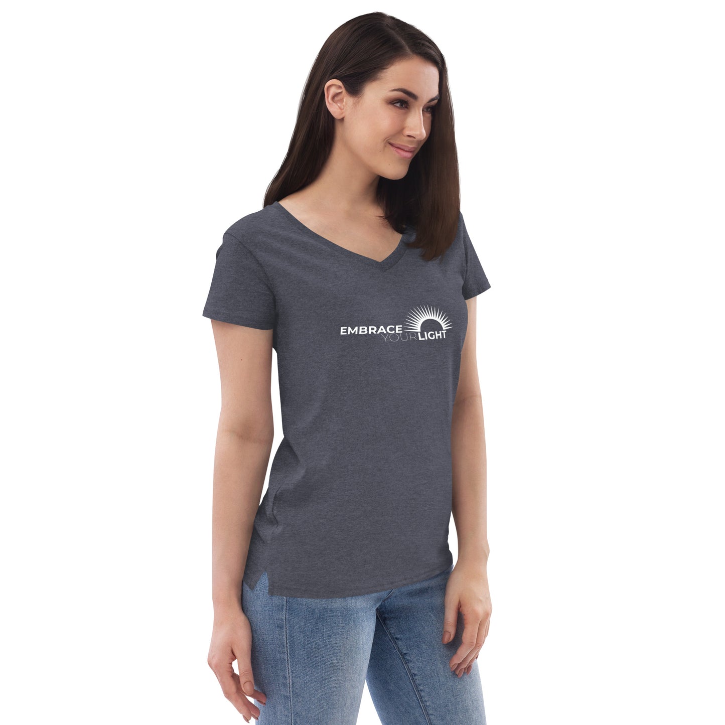 Embrace Your Light Women’s Recycled V-neck T-shirt